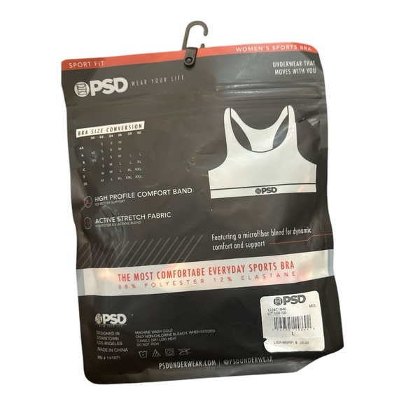 PSD Underwear Women's Lit 100 Sports Bra - Multi Size L - Picture 7 of 8